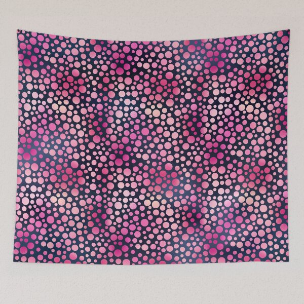 Item preview, Pink Polka Dots with Blue Background designed and sold by storyboxdesigns.