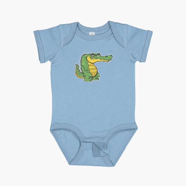 Item preview, A cartoon style artwork of a lazy alligator designed and sold by crazycollective.