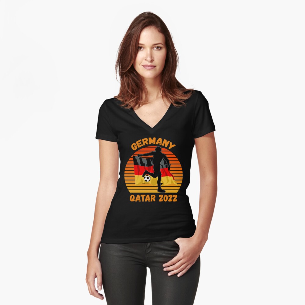 Item preview, Fitted V-Neck T-Shirt designed and sold by shirtcrafts.