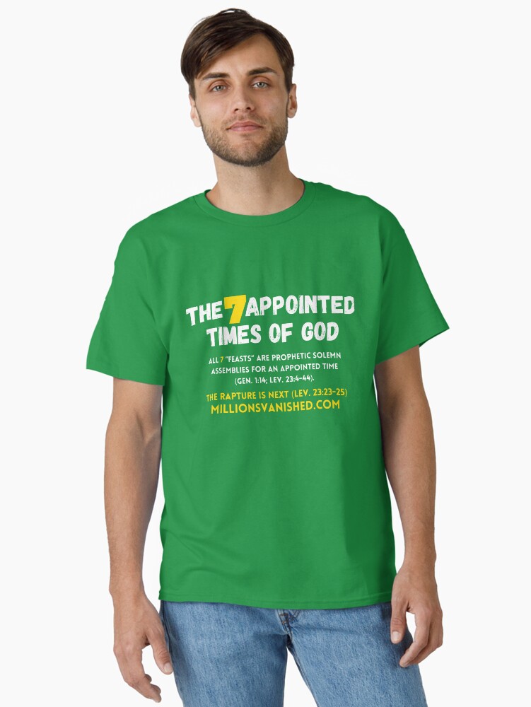 Thumbnail 1 of 7, Classic T-Shirt, 7 Appointed Times - Christian designed and sold by 1thes416.