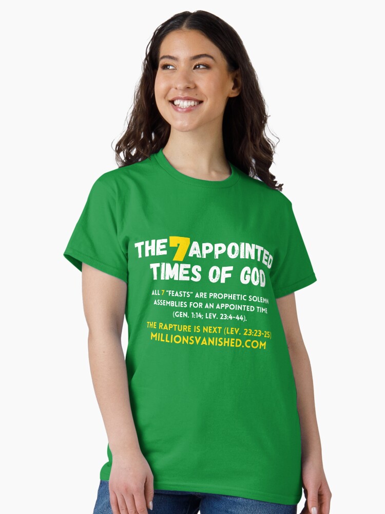Thumbnail 2 of 7, Classic T-Shirt, 7 Appointed Times - Christian designed and sold by 1thes416.