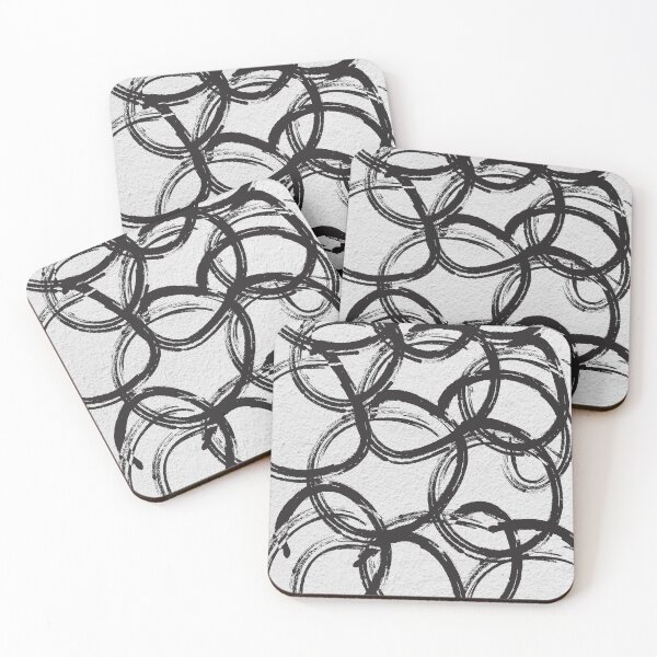 Item preview, Black Circles on White designed and sold by GrauProject.