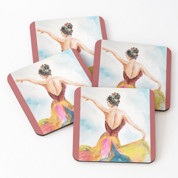 Artikelvorschau, Flamenco-Tänzerin in Aquarell entworfen und verkauft von JYEmeryArt.