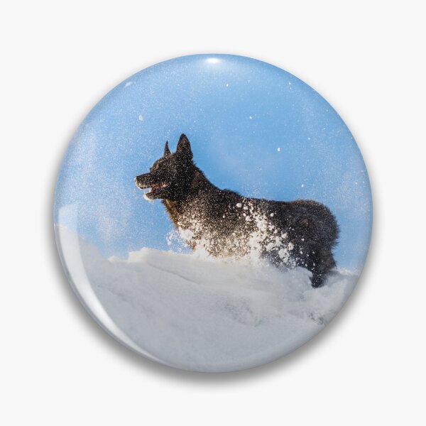 Item preview, Dog walk in the snow German Shepherd  designed and sold by Artbymonika.