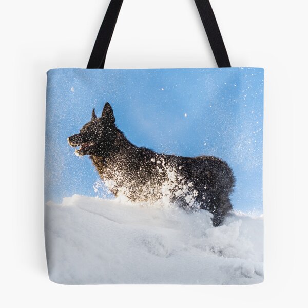 Item preview, Dog walk in the snow German Shepherd  designed and sold by Monika Howarth.