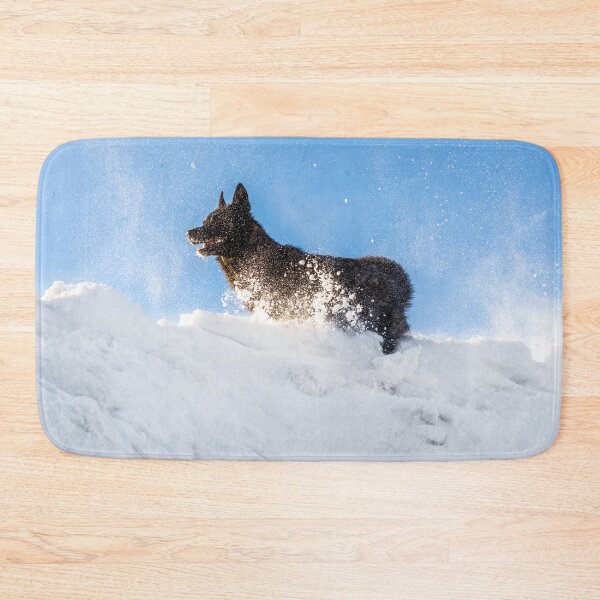 Item preview, Dog walk in the snow German Shepherd  designed and sold by Monika Howarth.
