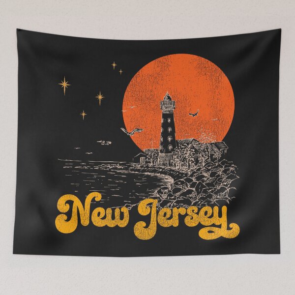 Item preview, Vintage State of New Jersey Mid Century Distressed Aesthetic designed and sold by ourkid.