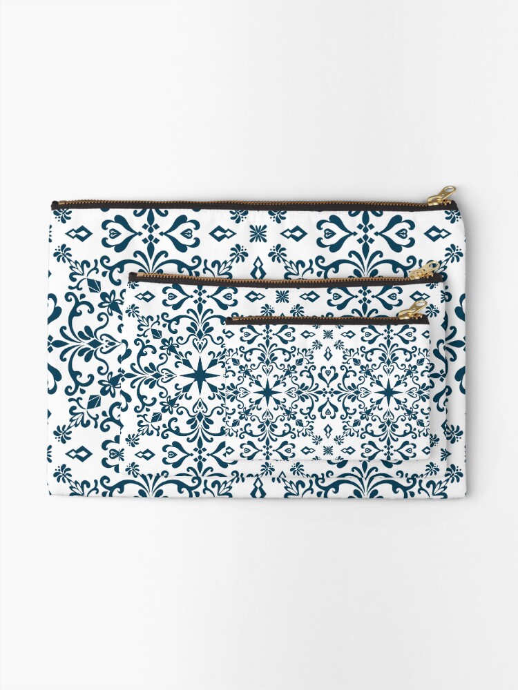 Thumbnail 2 of 4, Zipper Pouch, Tile Pattern 01 designed and sold by FrauleinimStall.