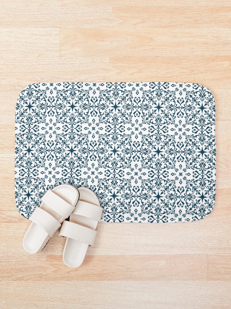 Thumbnail 1 of 6, Bath Mat, Tile Pattern 01 designed and sold by FrauleinimStall.