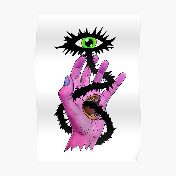 All-seeing eye scream - Pink Poster