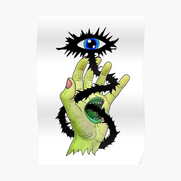 All-seeing eye scream - Yellow Poster