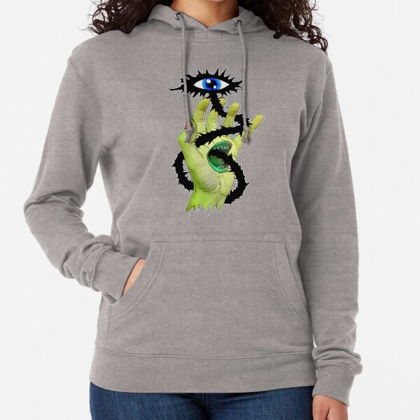 All-seeing eye scream - Yellow Lightweight Hoodie