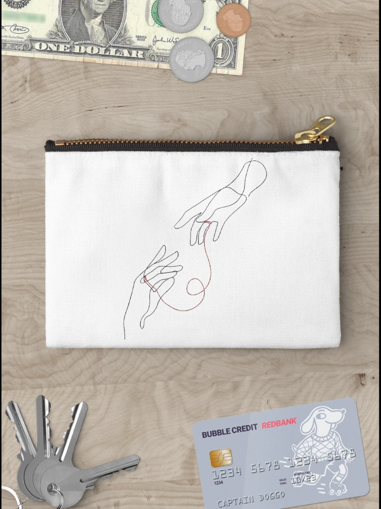 Thumbnail 3 of 4, Zipper Pouch, Red String designed and sold by rapho.