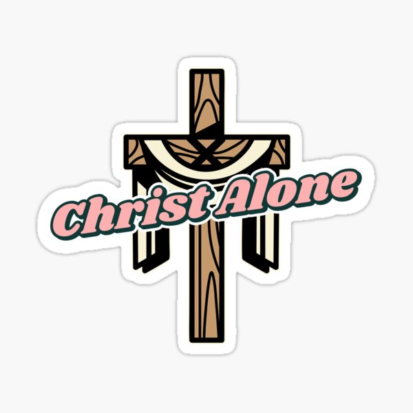 Item preview, Christ Alone (Retro With Cross) Tshirt and merch designed and sold by Patrick Chastain.