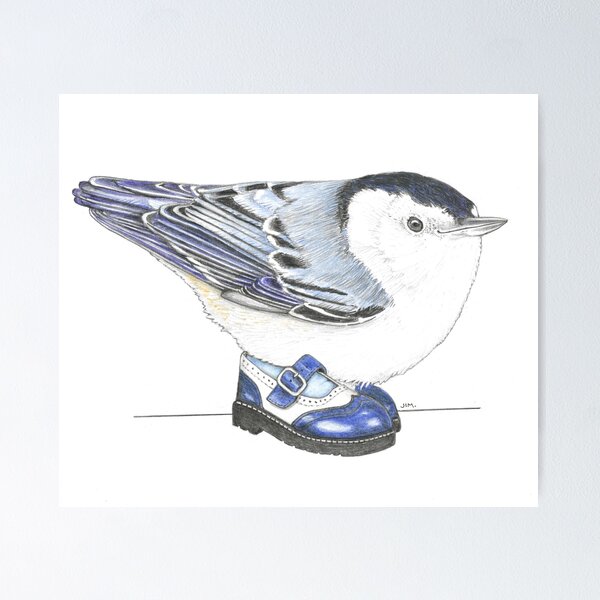 Item preview, Nuthatch in Brogue Mary Janes designed and sold by JimsBirds.