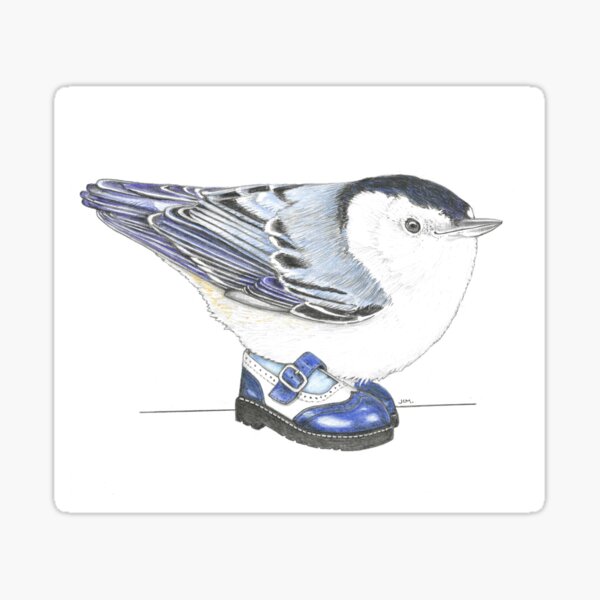 Item preview, Nuthatch in Brogue Mary Janes designed and sold by JimsBirds.