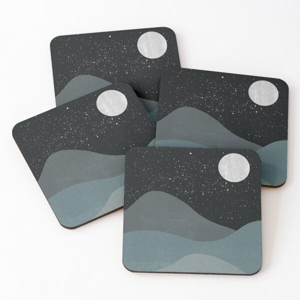Item preview, Moonlit Moutains Minimalist Landscape Geometric Shapes designed and sold by HopefulFlower.