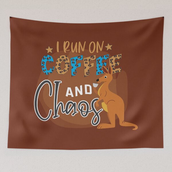 Item preview, kangaroo drink coffee designed and sold by Caroodoo.