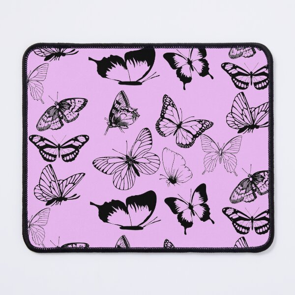 Item preview, Cute black outlined butterfly pattern pink designed and sold by Cora Gregory.