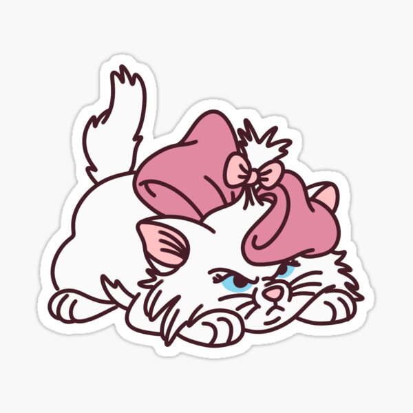 "Marie the Cat" Sticker for Sale by VinylPatch Redbubble