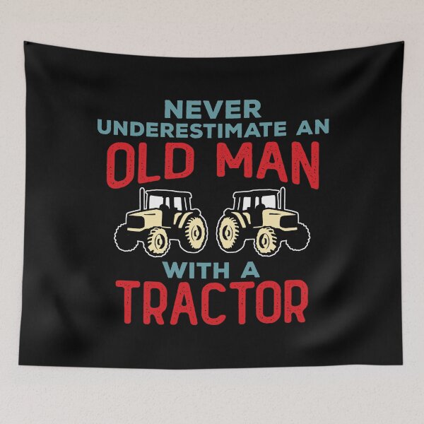 Item preview, Funny Never Underestimate an Old Man with a Tractor designed and sold by wingstar.