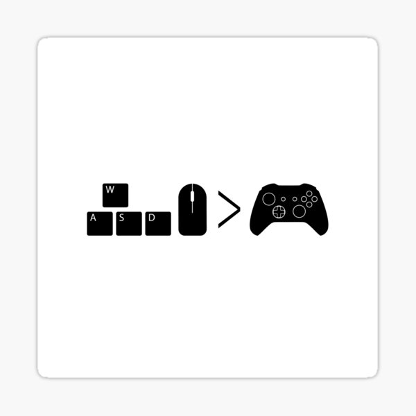 Keyboard and Mouse Better Than Game Controller Sticker