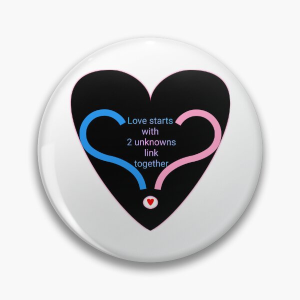 Item preview, Love starts with 2 unknowns link together in black designed and sold by Bekindtome.