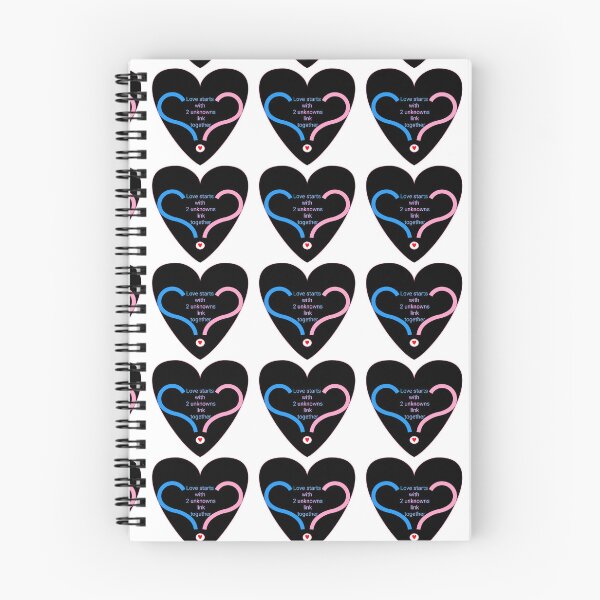 Item preview, Love starts with 2 unknowns link together in black designed and sold by Bekindtome.