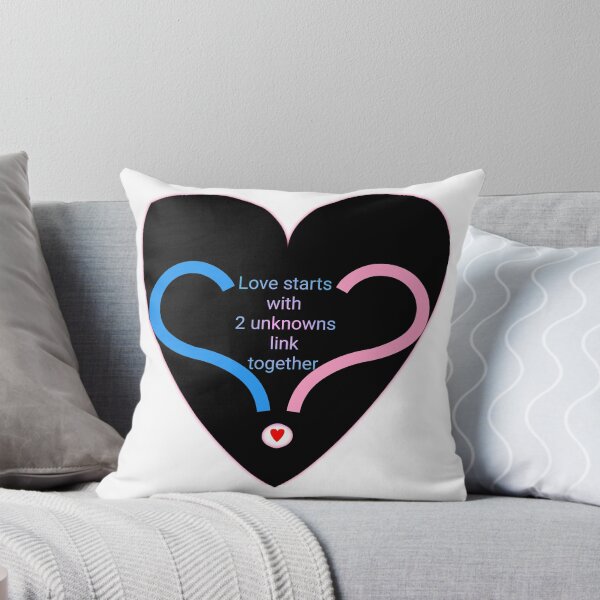 Item preview, Love starts with 2 unknowns link together in black designed and sold by Bekindtome.