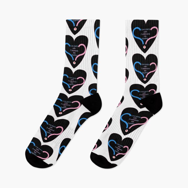 Item preview, Love starts with 2 unknowns link together in black designed and sold by Bekindtome.