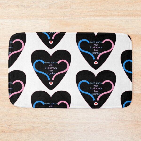 Item preview, Love starts with 2 unknowns link together in black designed and sold by Bekindtome.