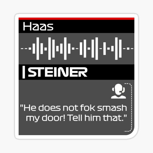 Item preview, Do NOT Fok Smash My Door! - F1 Team Radio Quote designed and sold by StickItOnPole.