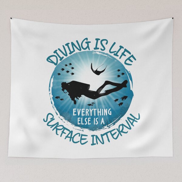 Item preview, Diving is Life Everything Else is a Surface Interval designed and sold by TheInkElephant.