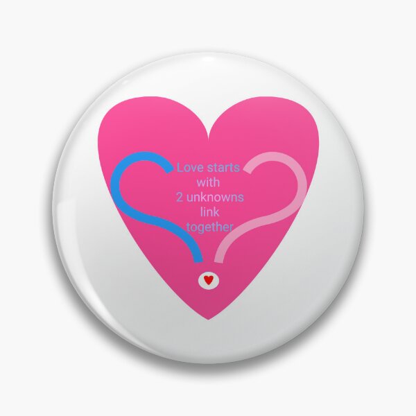 Item preview, Love starts with 2 unknowns link together in pink designed and sold by Bekindtome.