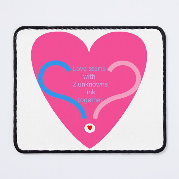 Item preview, Love starts with 2 unknowns link together in pink designed and sold by Bekindtome.