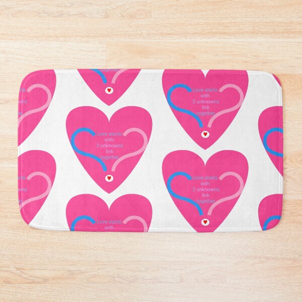 Item preview, Love starts with 2 unknowns link together in pink designed and sold by Bekindtome.