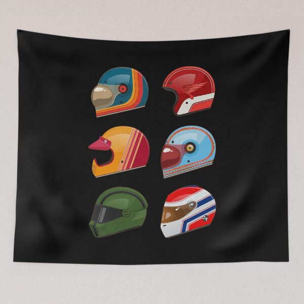 Item preview, Cool Vintage Motorbike Helmets designed and sold by Mariel  Toigo.