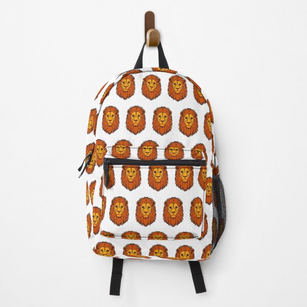 Item preview, Repeating Lion Face Pattern - Leo Zodiac Sign - Male Lion Face with Mane - Safari - Jungle Animal designed and sold by It Me Designs.