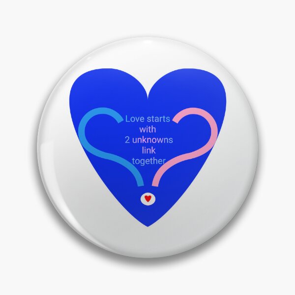 Item preview, Love starts with 2 unknowns link together in blue designed and sold by Bekindtome.