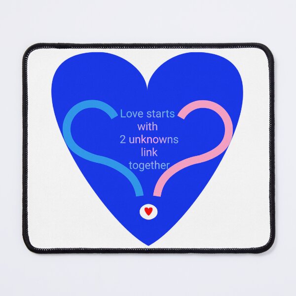 Item preview, Love starts with 2 unknowns link together in blue designed and sold by Bekindtome.
