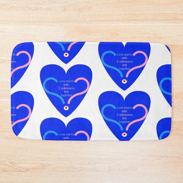 Item preview, Love starts with 2 unknowns link together in blue designed and sold by Bekindtome.