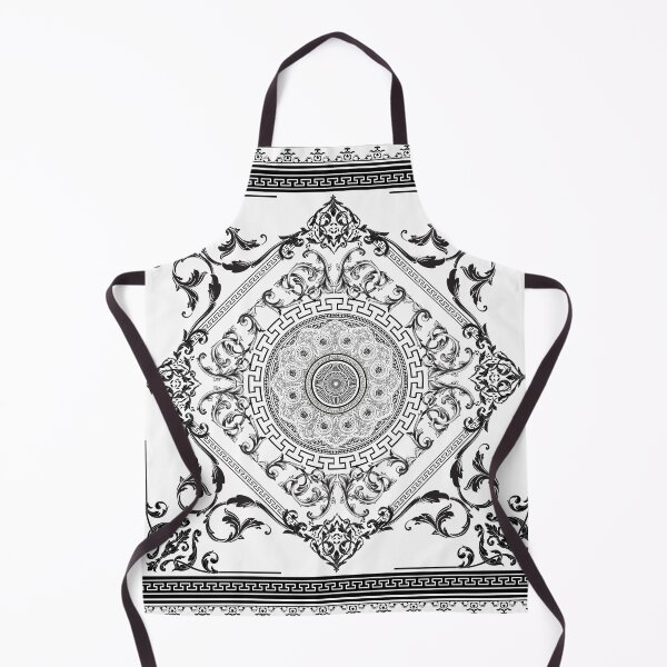 Item preview, Ornate Baroque Black and White Greek Meander designed and sold by Yiorgos Designs.
