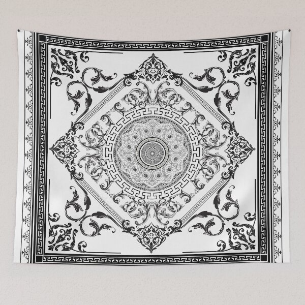 Item preview, Ornate Baroque Black and White Greek Meander designed and sold by Yiorgos Designs.