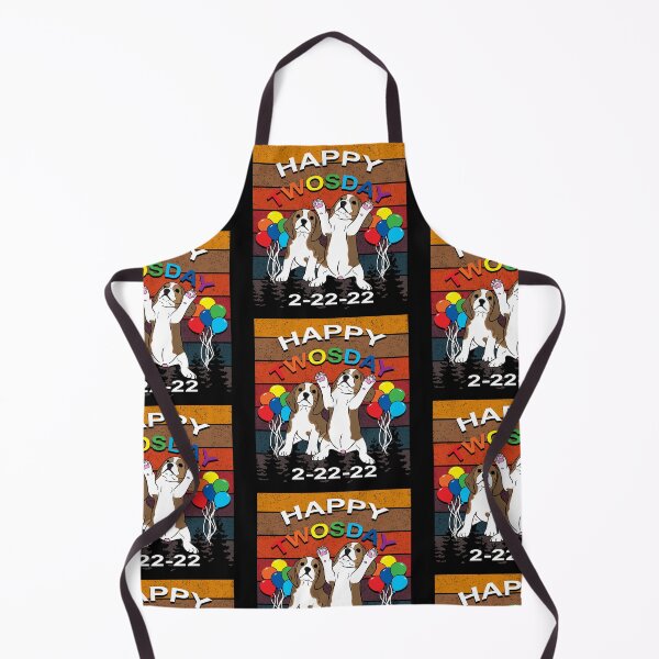 Item preview, Happy twosday 2-22-22 distressed retro sunset dog faces design 5 designed and sold by SamRVstore.