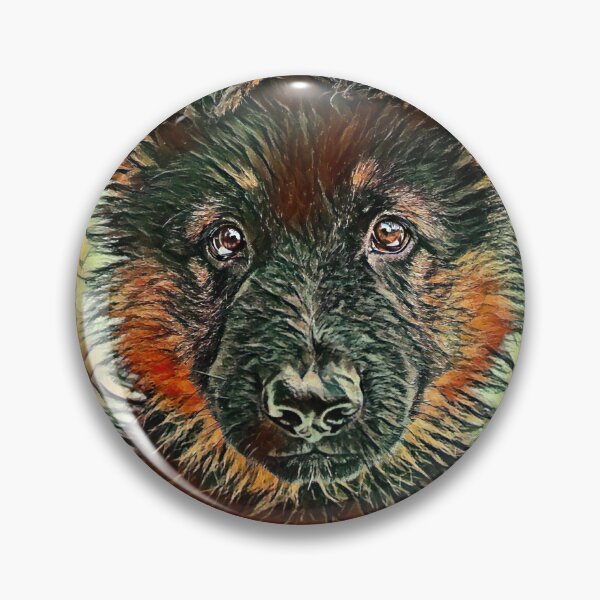 Item preview, A colorful arty german shepherd puppy design designed and sold by Doggymadness.