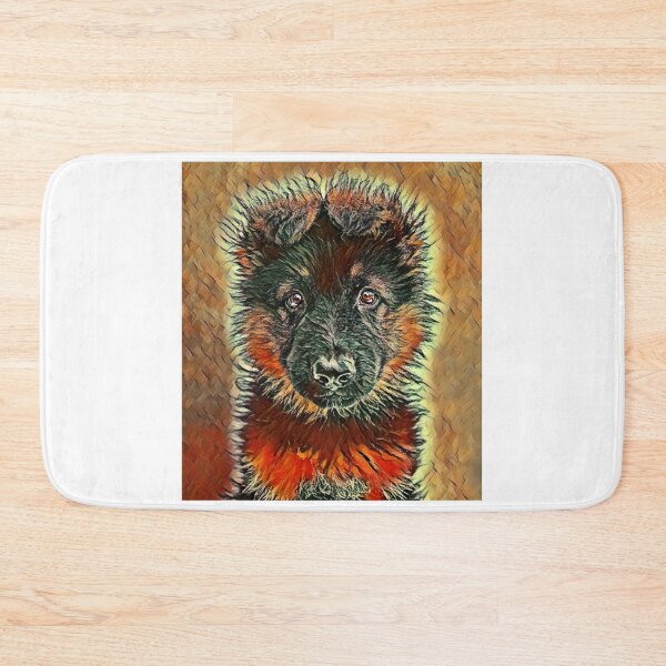 Item preview, A colorful arty german shepherd puppy design designed and sold by Doggymadness.