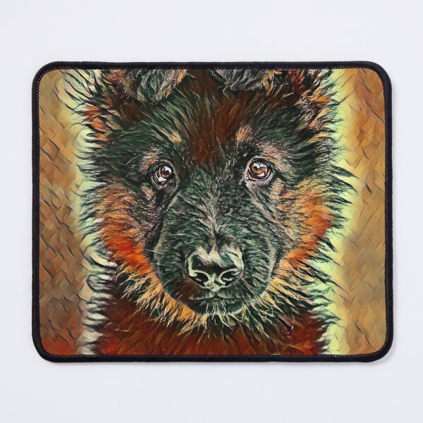 Item preview, A colorful arty german shepherd puppy design designed and sold by Doggymadness.