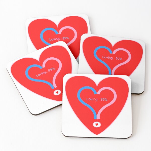 Item preview, Loving you 99% linking together in red designed and sold by Bekindtome.