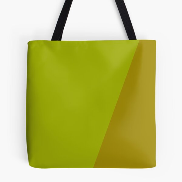 Item preview, Colour Block Therapy - Offset Oblique : Acid Olive/Vintage Gold designed and sold by Spannerbagface.