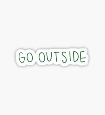 go outside green Sticker